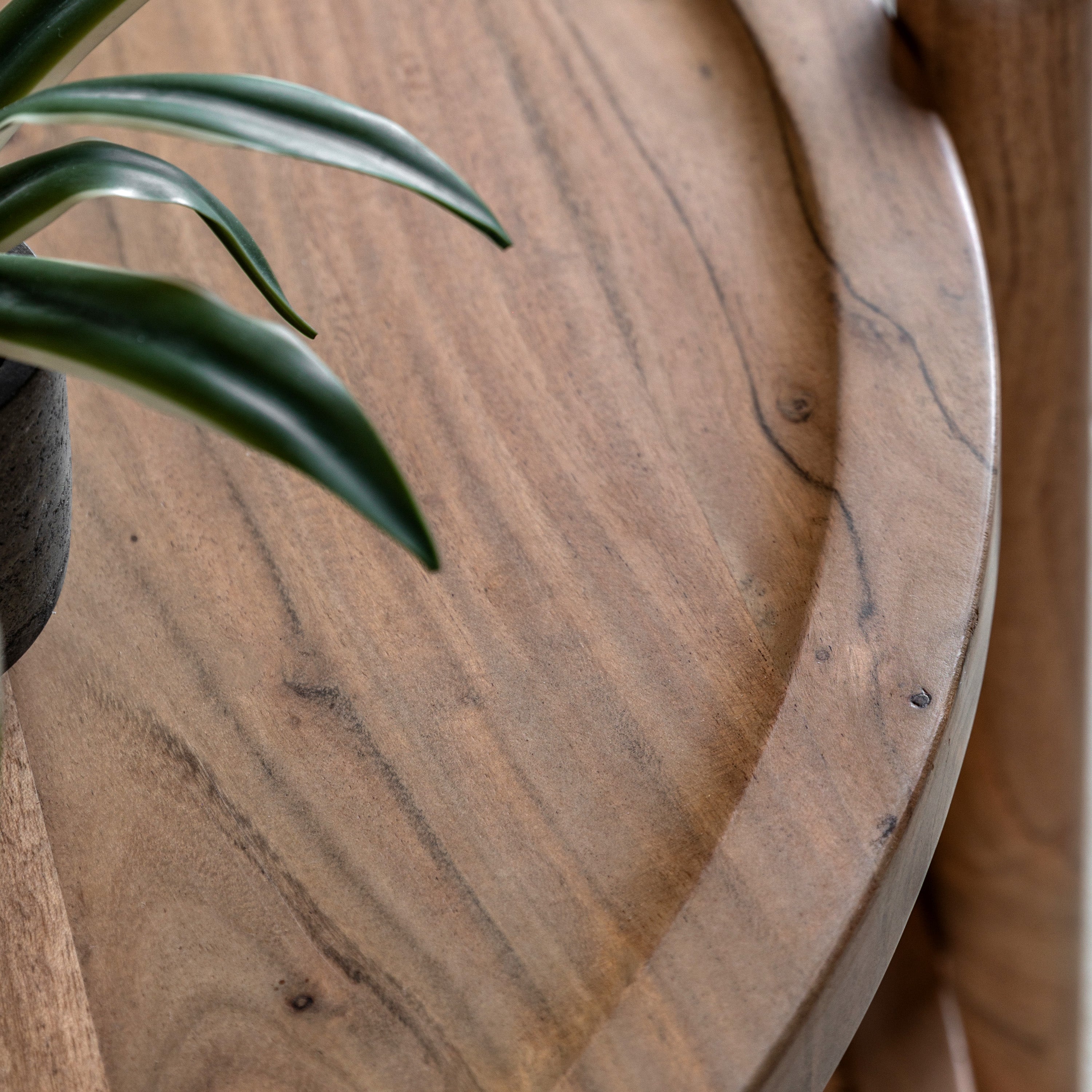 Wilmotte Natural Acacia Wood & Rattan Round Coffee Table
